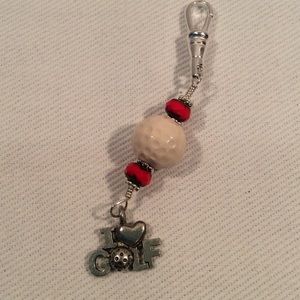 Boutique: I love golf zipper pull